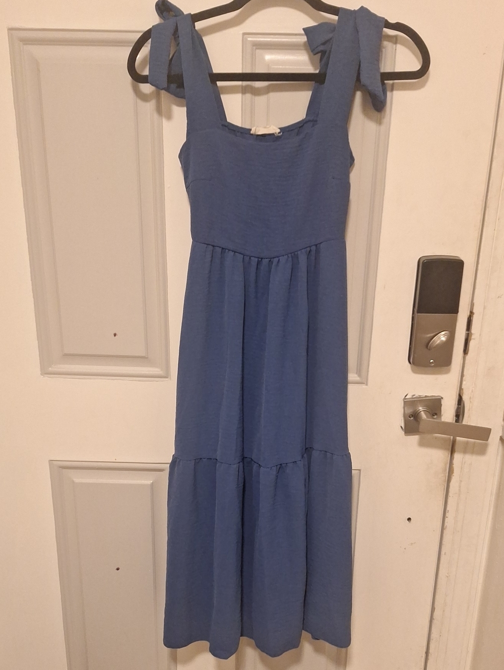 See You Monday Blue Tie-Shoulder Maxi Dress